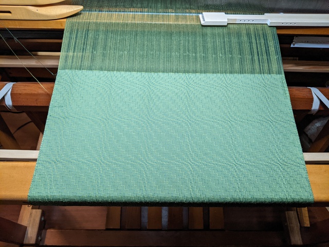 weaving a silk shadow weave stole