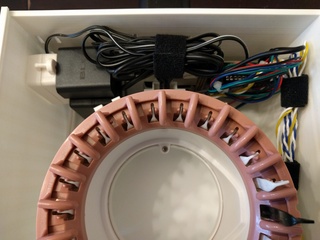 AC extension cord and power supplies arranged in case